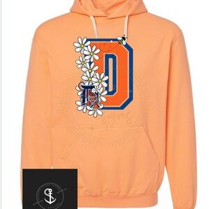 Orange Floral Graphic Sweatshirt Detroit Baseball, Tiger Baseball ⚾️ S M L XL